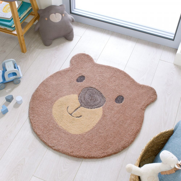 Kusový koberec Zest Kids Bear Face Brown