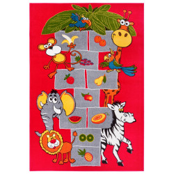 Detský koberček New Adventures 105304 Red Grey