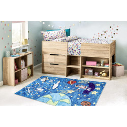 Detský kusový koberec Bambino 2265 Rocket Space blue