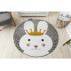 Detský kusový koberec Petit Bunny grey kruh