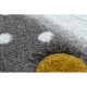 Detský kusový koberec Petit Bunny grey okrúhly