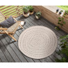 Kusový koberec Twin-Wendeteppiche 105414 Linen kruh – na von aj na doma