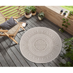 Kusový koberec Twin-Wendeteppiche 105475 Linen kruh – na von aj na doma