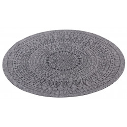 Kusový koberec Twin-Wendeteppiche 105476 Night Silver kruh – na von aj na doma