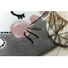 Detský kusový koberec Petit Kitty cat grey kruh