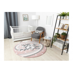 Detský kusový koberec Petit Pony pink kruh