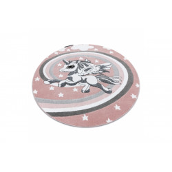 Detský kusový koberec Petit Pony pink kruh