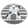 Detský kusový koberec Petit Puppy grey kruh