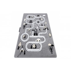 Detský kusový koberec Petit Town streets grey