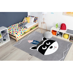 Detský kusový koberec Petit Raccoon mukki grey