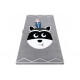 Detský kusový koberec Petit Raccoon mukki grey