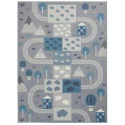 Detský koberček Adventures 105536 Mouse Blue