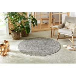 Kusový koberec Braided 105552 Melange kruh – na von aj na doma