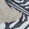 Kusový koberec Etosha 4111 black (tvar kožušiny)