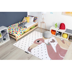 Detský kusový koberec Petit Flamingos hearts cream