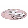 Detský kusový koberec Petit Elephant stars pink kruh
