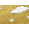 Detský kusový koberec Petit Moon with clouds gold