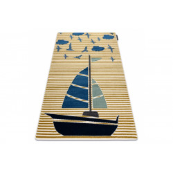 Detský kusový koberec Petit Sail boat gold