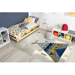 Detský kusový koberec Petit Tipi grey