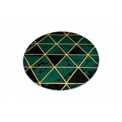 Kusový koberec Emerald 1020 green and gold kruh