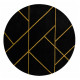 Kusový koberec Emerald geometric 1012 black and gold kruh