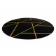 Kusový koberec Emerald geometric 1012 black and gold kruh