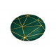 Kusový koberec Emerald 1013 green and gold kruh