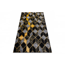 Kusový koberec Gloss 400B 86 3D geometric black/gold