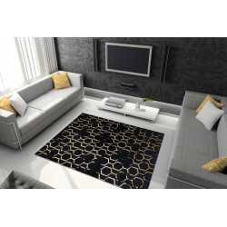 Kusový koberec Gloss 407C 86 black/gold
