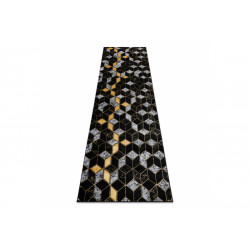 Behúň Gloss 400B 86 3D geometric black/gold