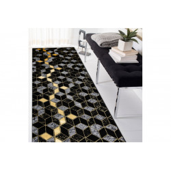 Behúň Gloss 400B 86 3D geometric black/gold