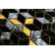 Behúň Gloss 400B 86 3D geometric black/gold