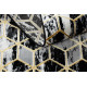 Behúň Gloss 409A 82 3D cubes black/gold/grey
