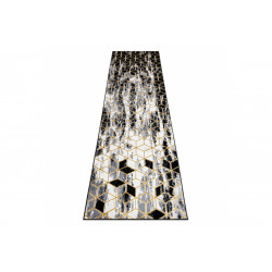 Behúň Gloss 409A 82 3D cubes black/gold/grey