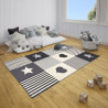POŠKODENÝ-Detský koberec Adventures 104572 Dark-grey/cream