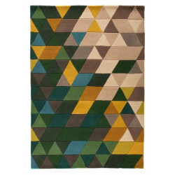 Ručne všívaný kusový koberec Illusion Prism Green / Multi