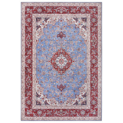 AKCIA: 80x150 cm Kusový koberec Asmar 104968 light blue, dark red