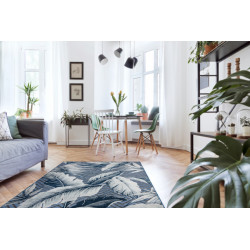 Kusový koberec Botanic 65242 Feathers navy – na von aj na doma