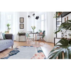 Kusový koberec Botanic 65240 Flamingo navy – na von aj na doma