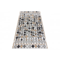 Kusový koberec Cooper Sisal Diamonds 22217 ecru/black – na von aj na doma