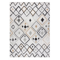 Kusový koberec Cooper Sisal Diamonds 22236 ecru/black