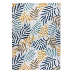 Kusový koberec Cooper Sisal Leaves 22251 ecru/navy