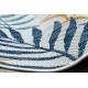 Kusový koberec Cooper Sisal Leaves 22251 ecru/navy