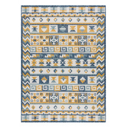 Kusový koberec Cooper Sisal Aztec 22218 ecru/navy