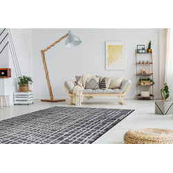 Kusový koberec Sion Sisal Trellis 22144 black/ecru – na von aj na doma