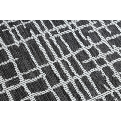 Kusový koberec Sion Sisal Trellis 22144 black/ecru – na von aj na doma
