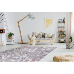 Kusový koberec Sion Sisal Waves 2836 ecru/blue/pink – na von aj na doma