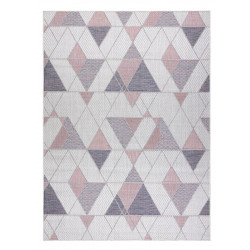 Kusový koberec Sion Sisal Triangles 3006 ecru/pink