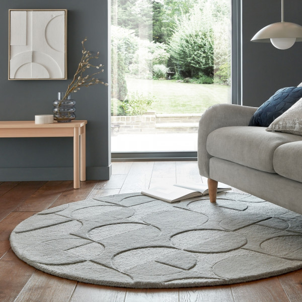 Kusový koberec Moderno Gigi Grey kruh