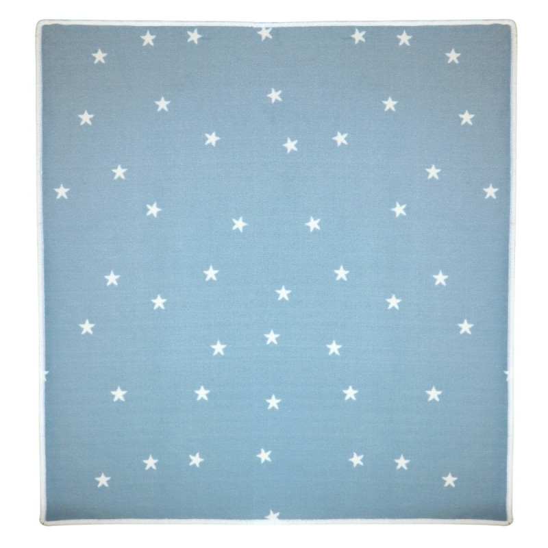 Kusový detský koberec Hviezdičky modré štvorec